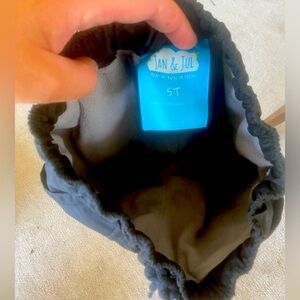 Kids Fleece Lined waterproof insulated Rain Pants Jan & Jul size 5T black